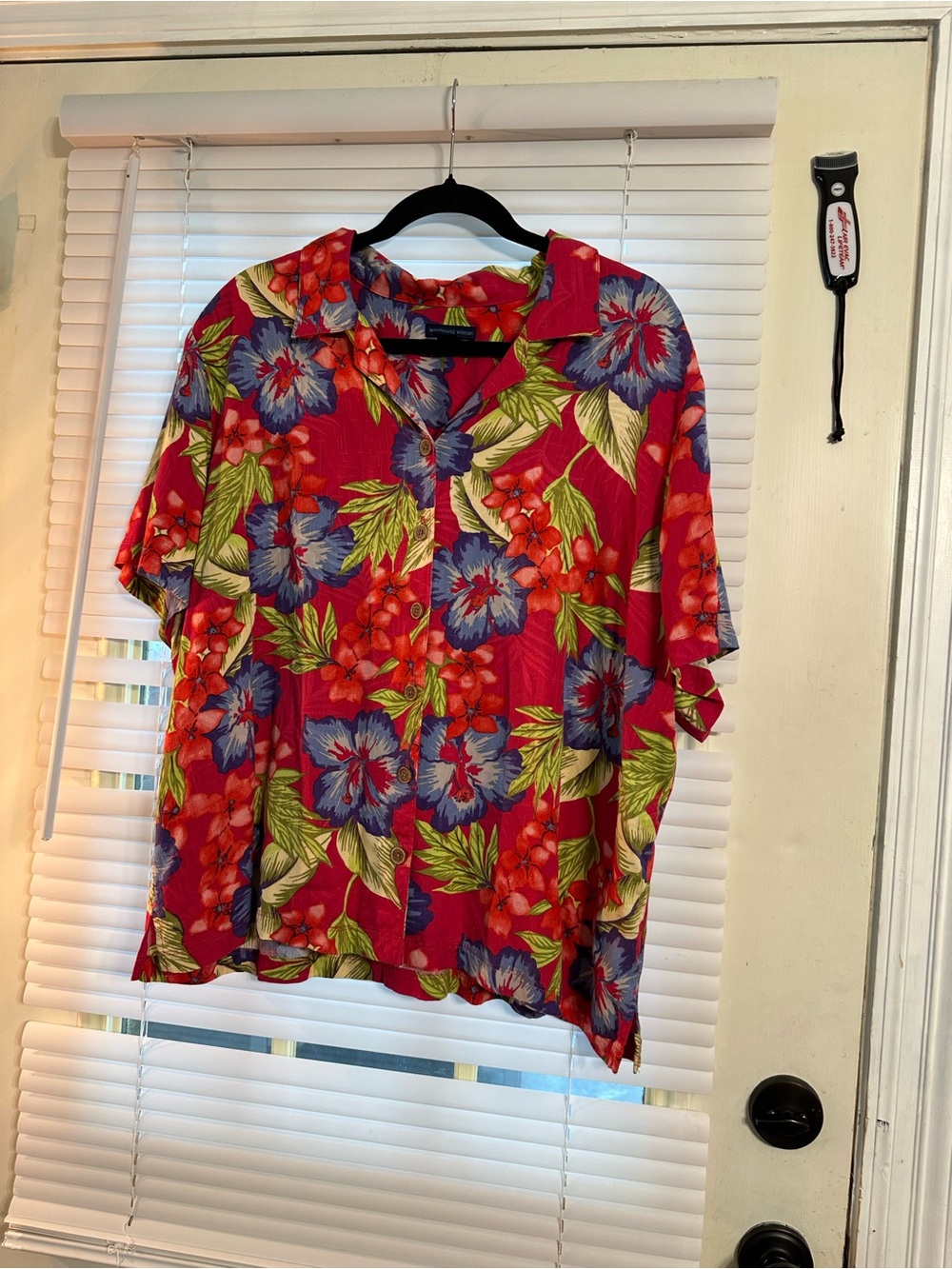 Westbound Floral Button-Up Shirt - Red, Purple & Green